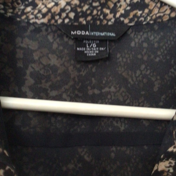 NWOT Moda International Brown/Black Animal Print Lined Dress - Picture 5 of 12